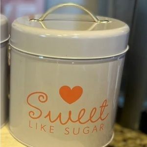 SWEET LIKE SUGAR CANISTER & KITCHEN TOWEL SET